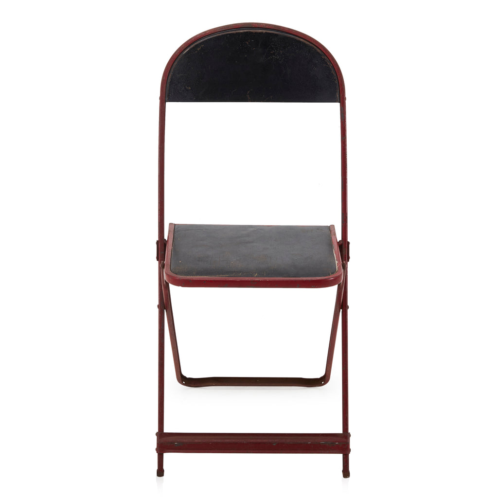 Black & Red Metal Folding Chair
