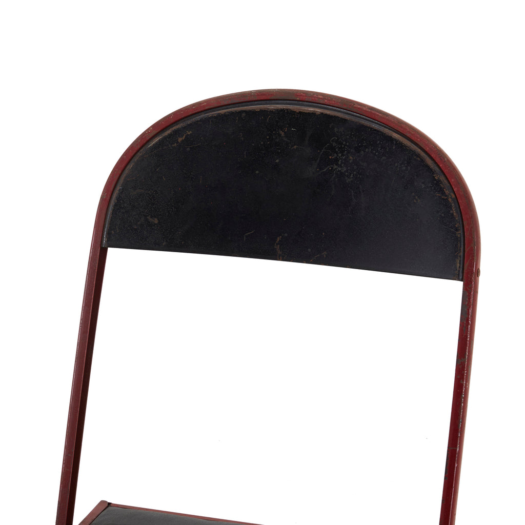 Black & Red Metal Folding Chair
