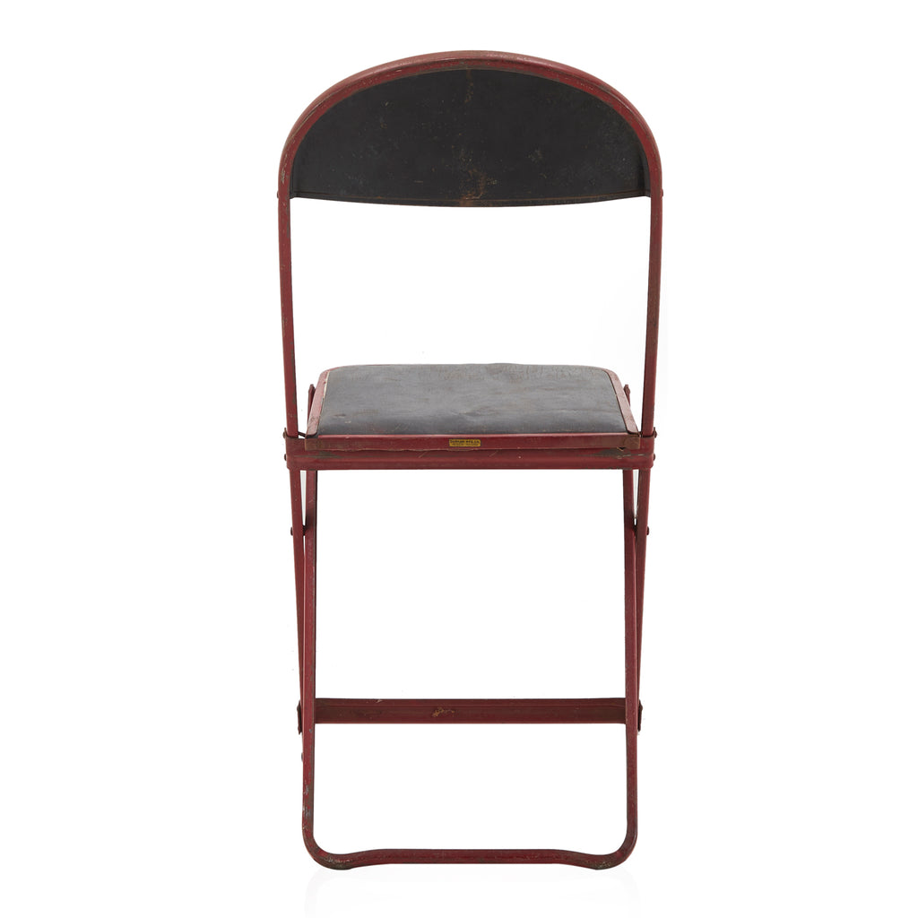 Black & Red Metal Folding Chair