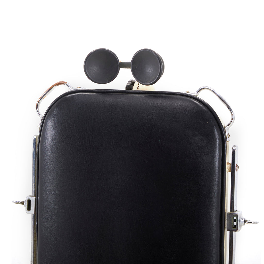 Black Leather & Chrome Vintage Dentist Chair