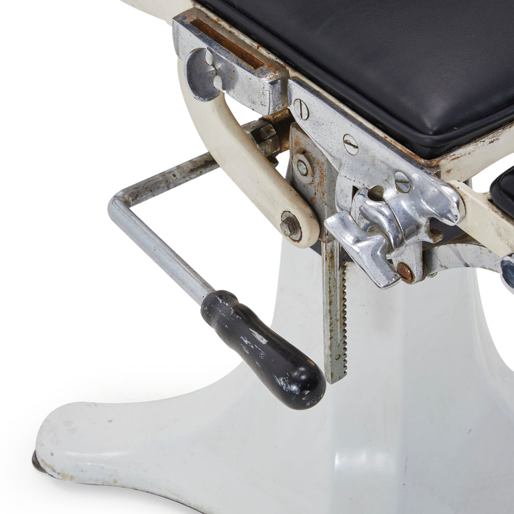Black Leather & Chrome Vintage Dentist Chair