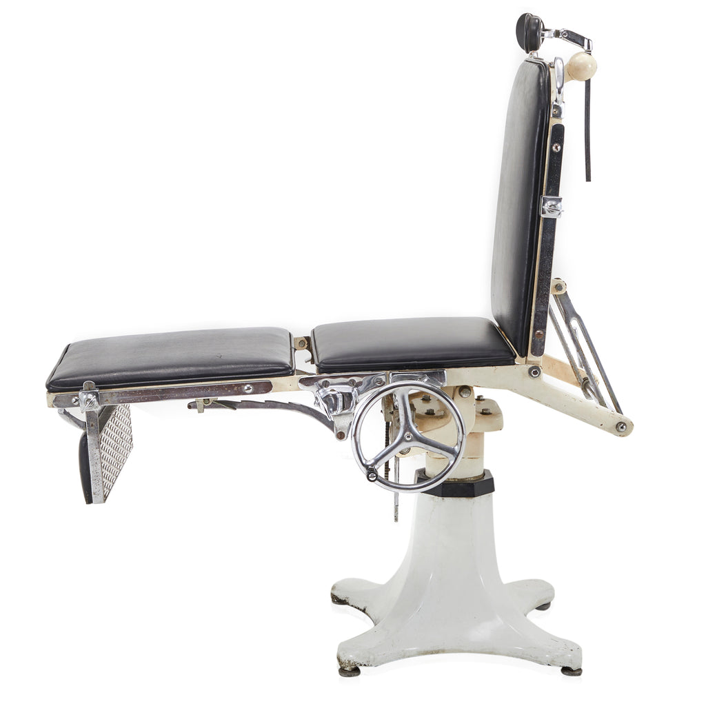 Black Leather & Chrome Vintage Dentist Chair