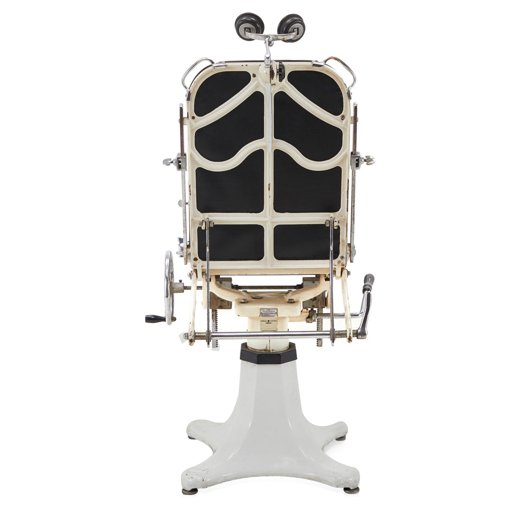 Black Leather & Chrome Vintage Dentist Chair
