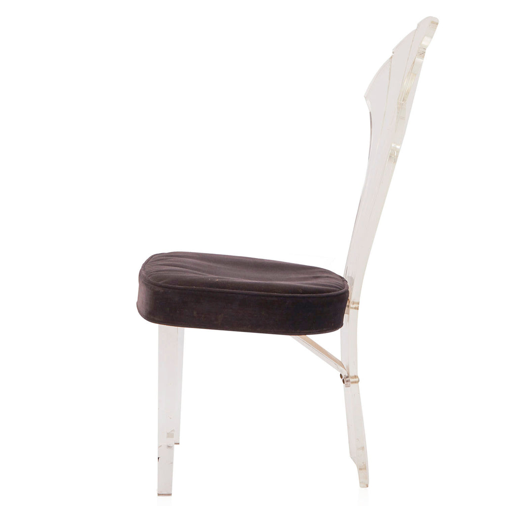 Lucite Fan Back Dining Chair