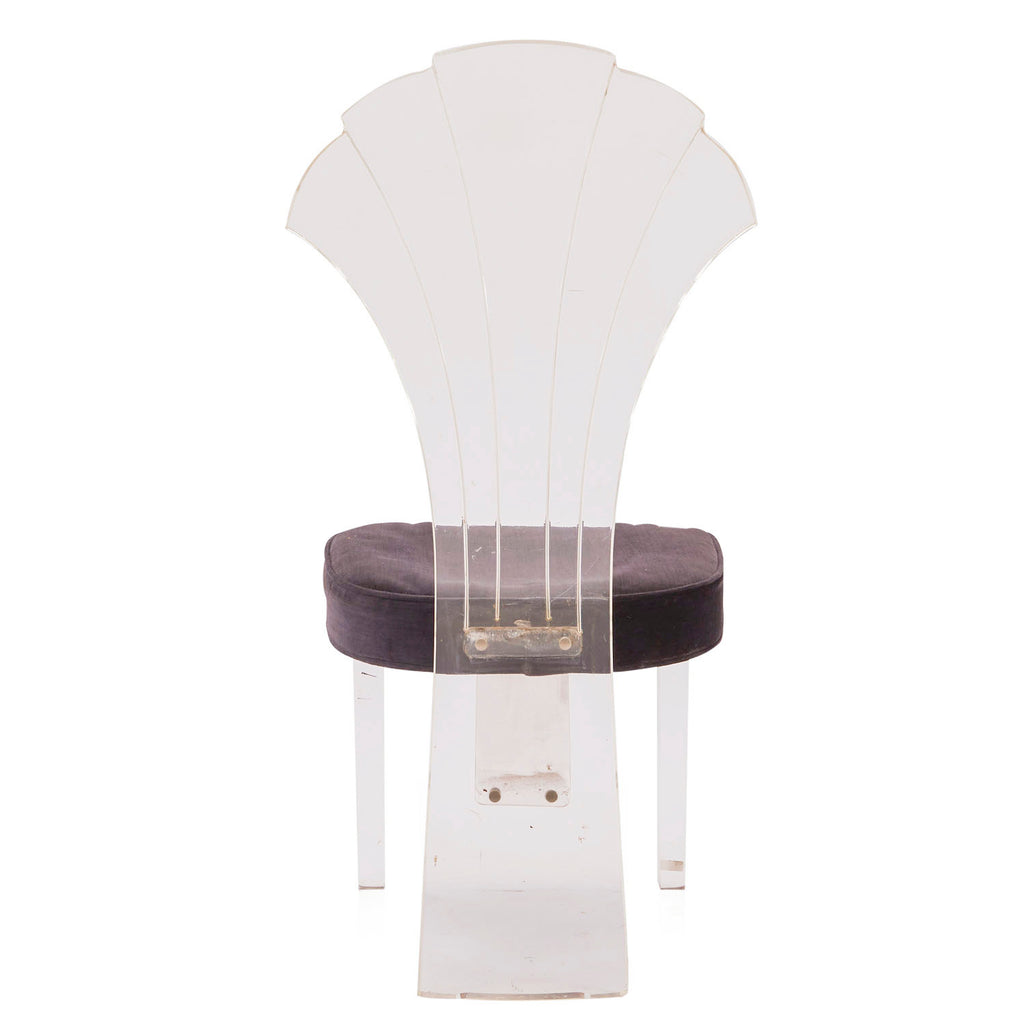 Lucite Fan Back Dining Chair