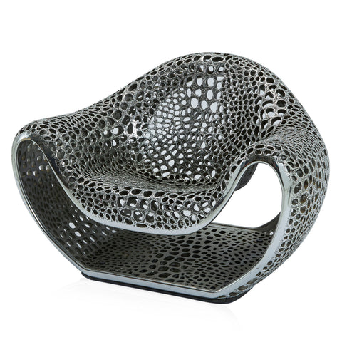 Organic Shape Cast Resin Armchair