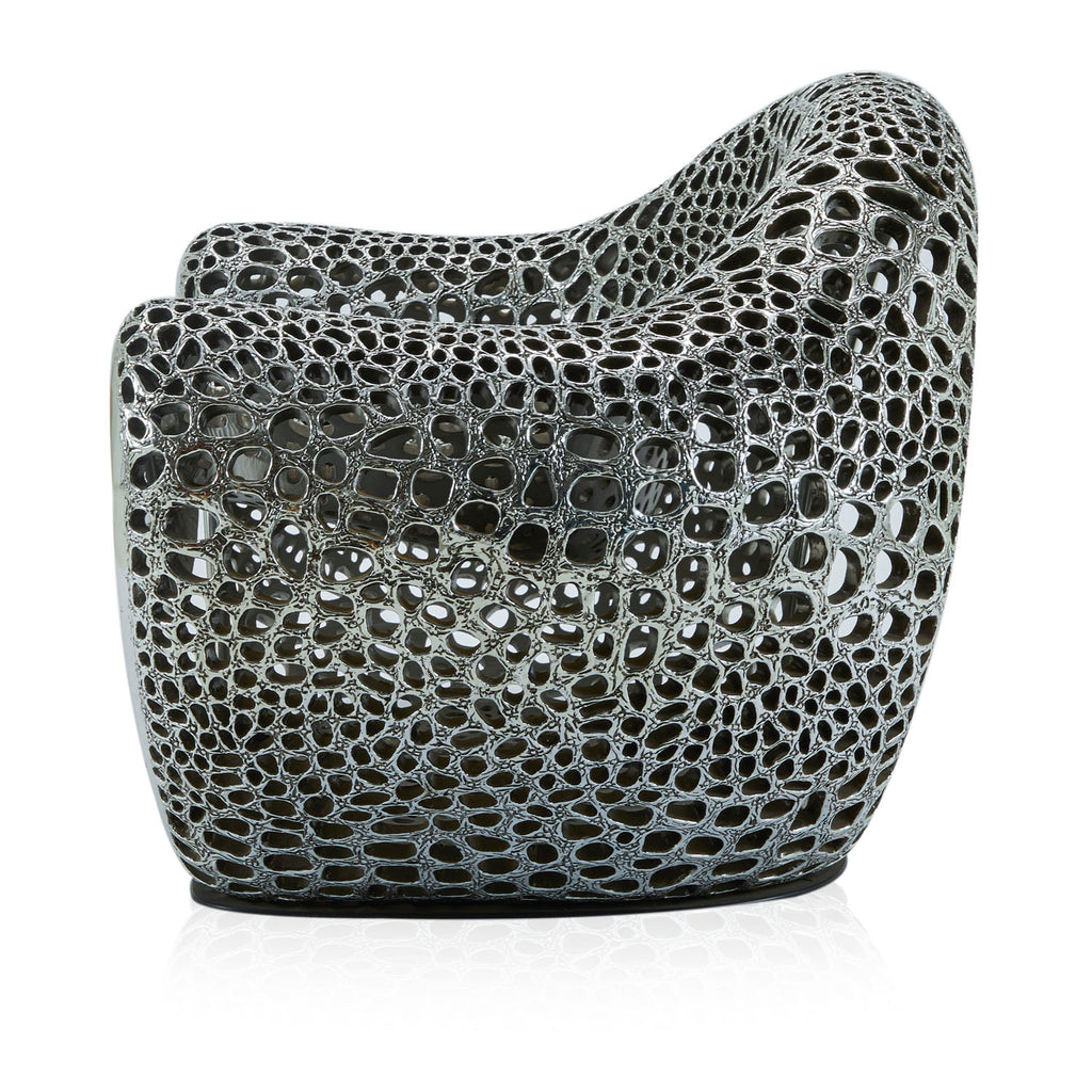 Organic Shape Cast Resin Armchair