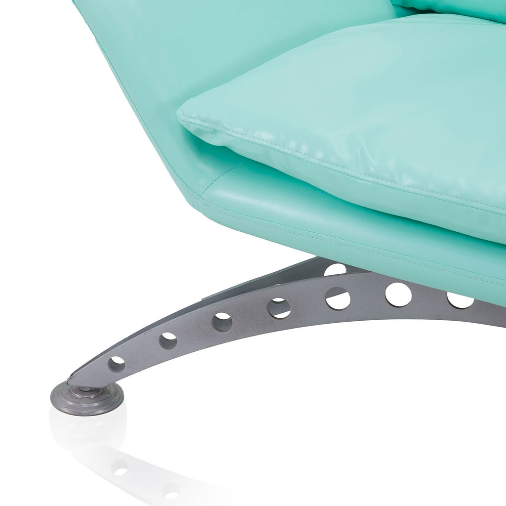Blue Turquoise Futuristic Leather Couch