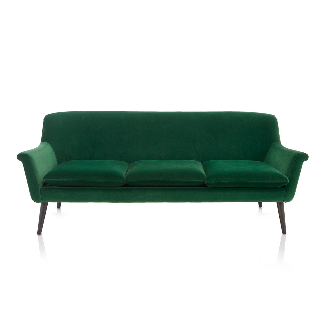 Dark Green Velvet Modern Sofa