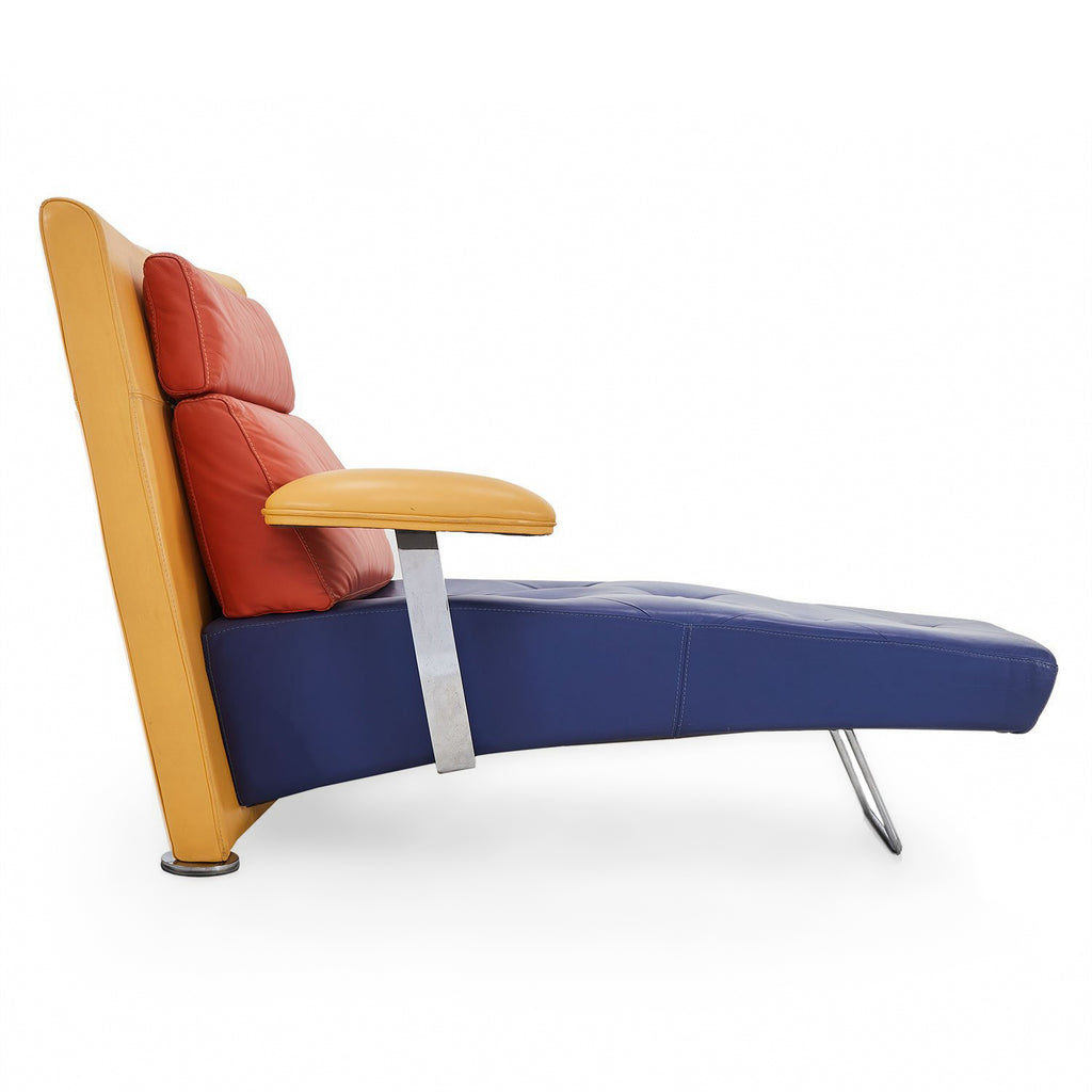 Memphis Style Primary Color Chaise Lounger