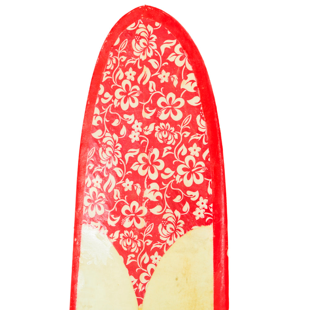 Vintage Red and Cream Surfboard