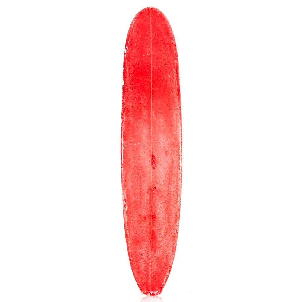Vintage Red and Cream Surfboard