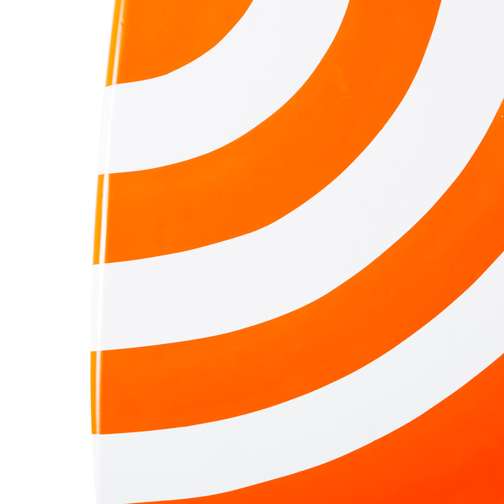 Orange Wave Pattern Surfboard