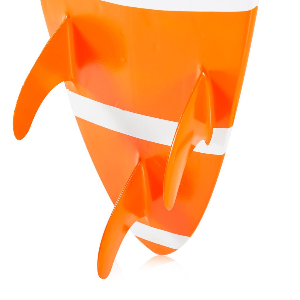 Orange Wave Pattern Surfboard