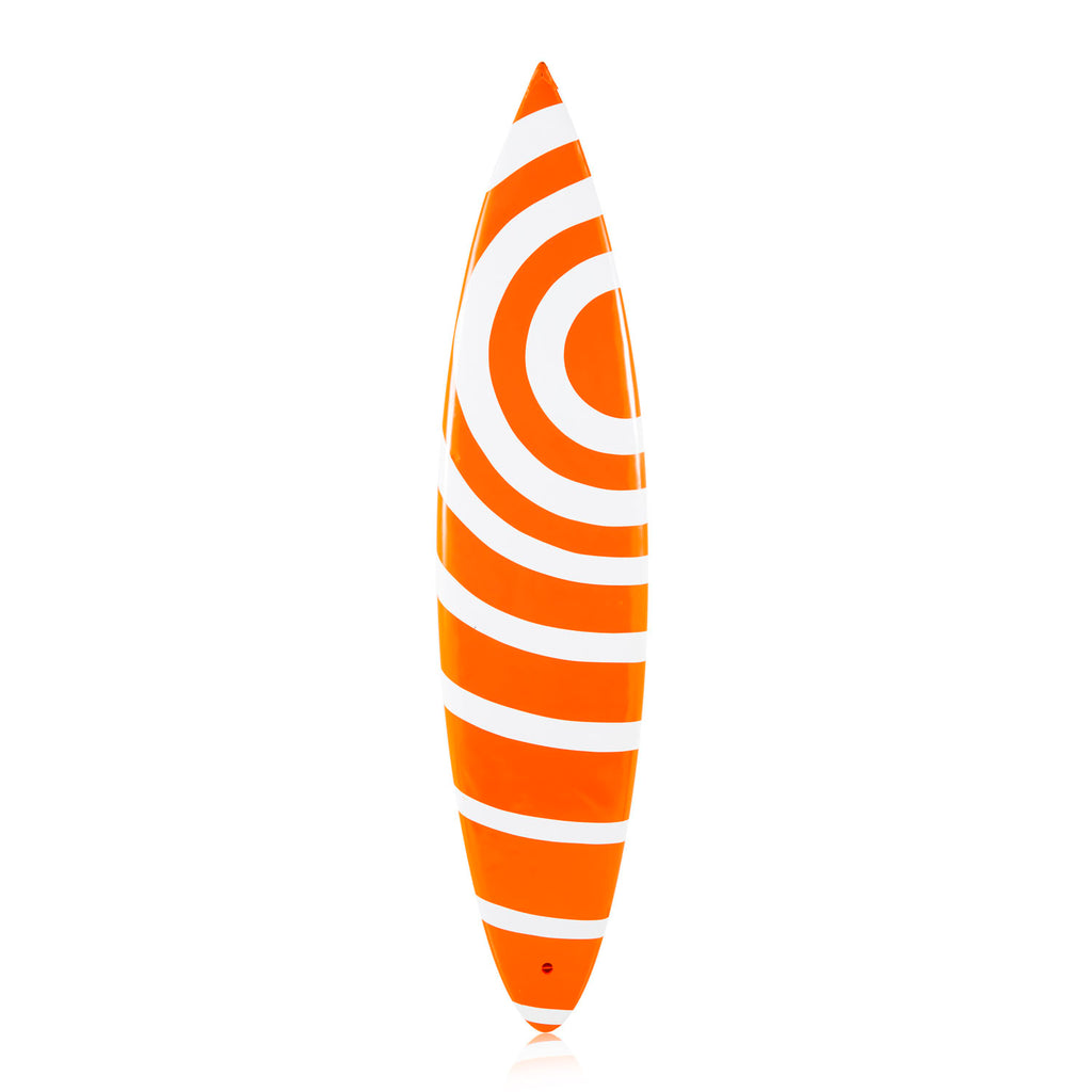 Orange Wave Pattern Surfboard