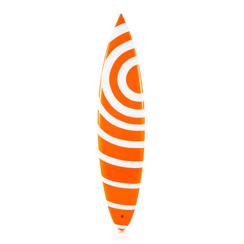 Orange Wave Pattern Surfboard
