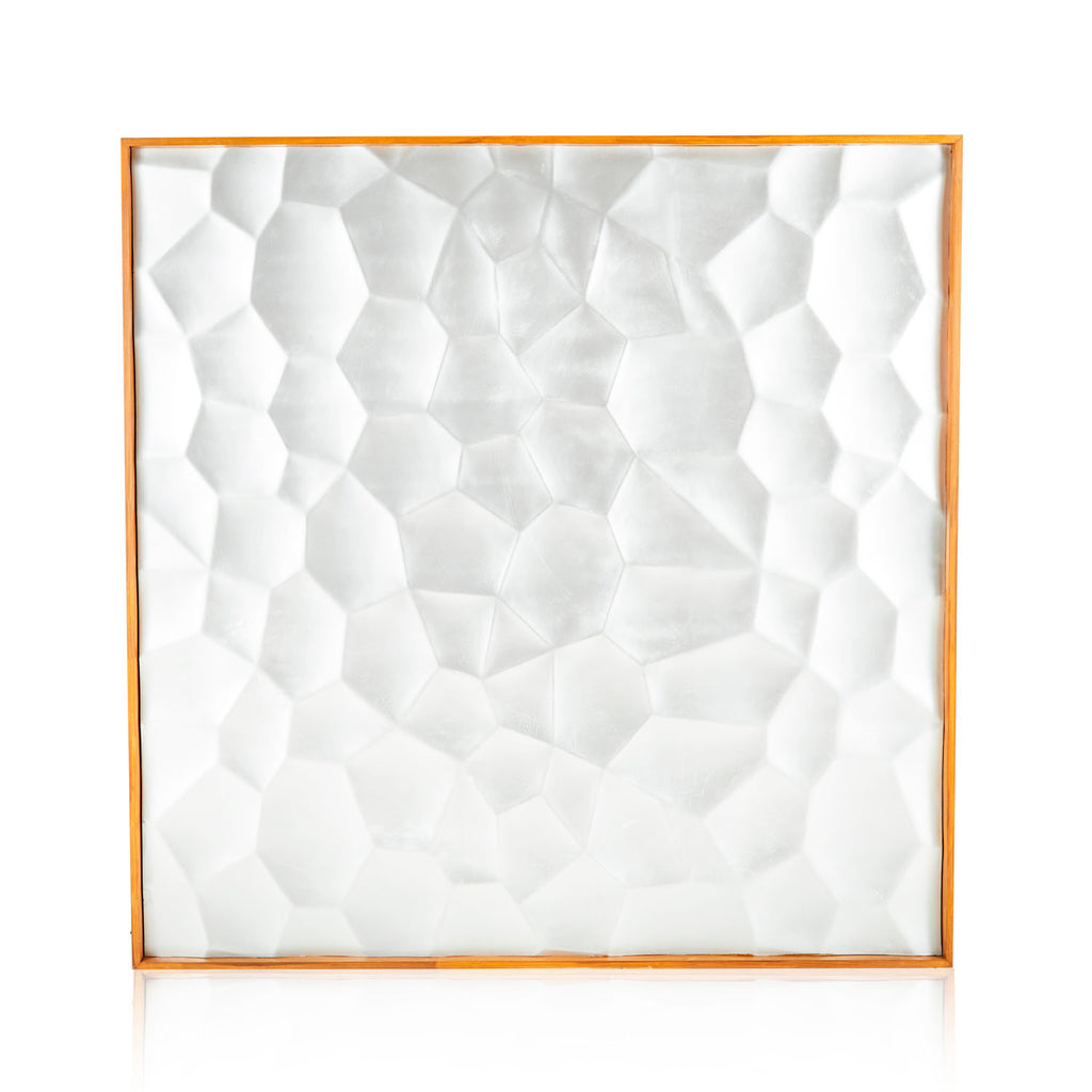 Silver Geometric Room Divider - Square