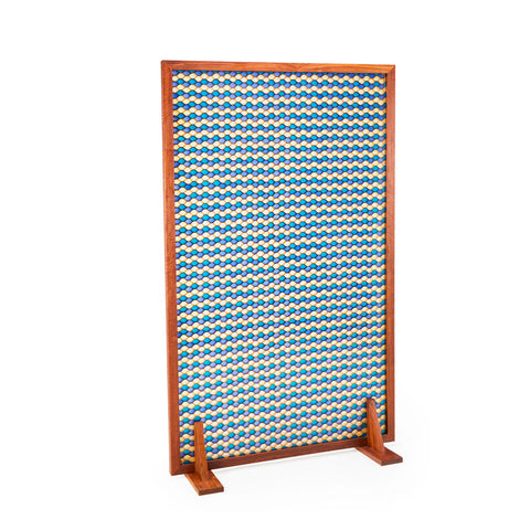 Small Blue and White Pattern Room Divider