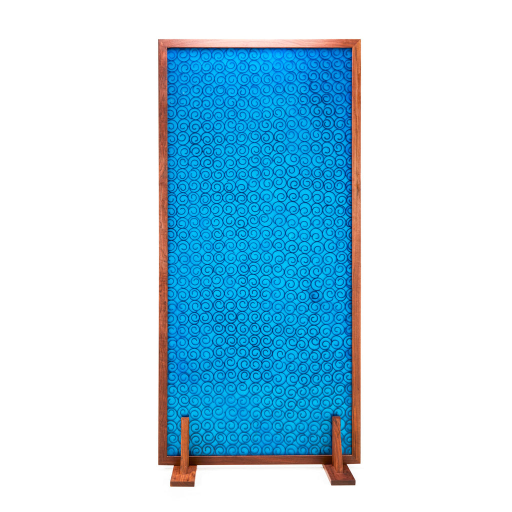 Blue Spiral Room Divider