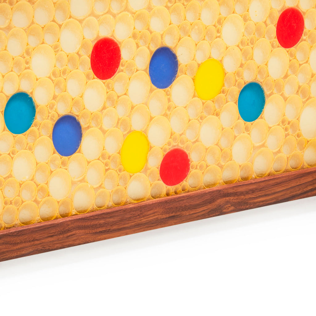 Blue and Red Dot Room Divider