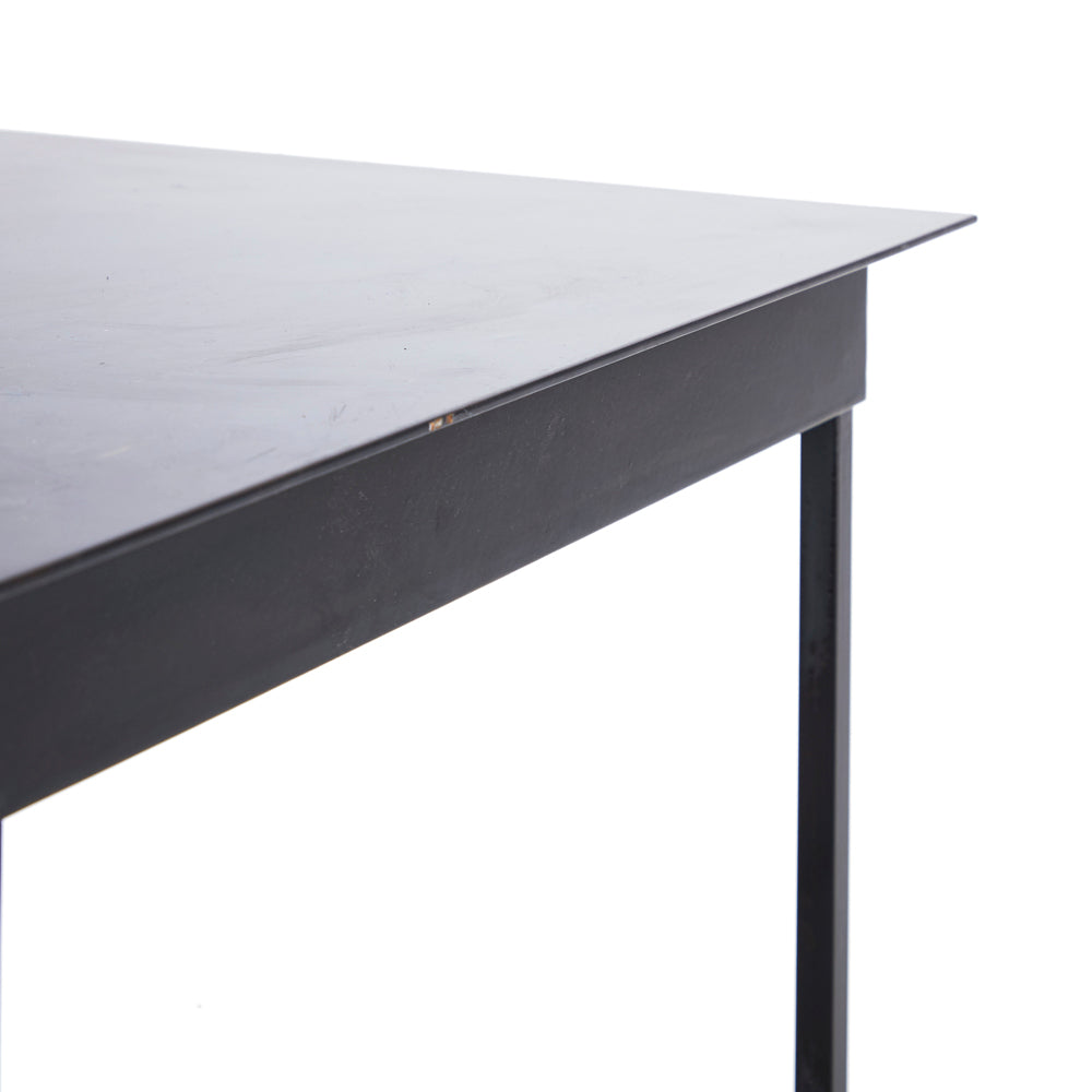 Black Steel Side Table - Short
