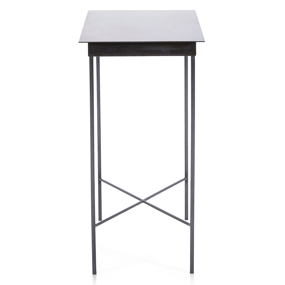 Black Steel Side Table - Tall