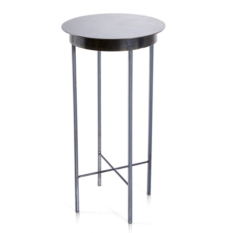 Black Steel Side Table - Circle