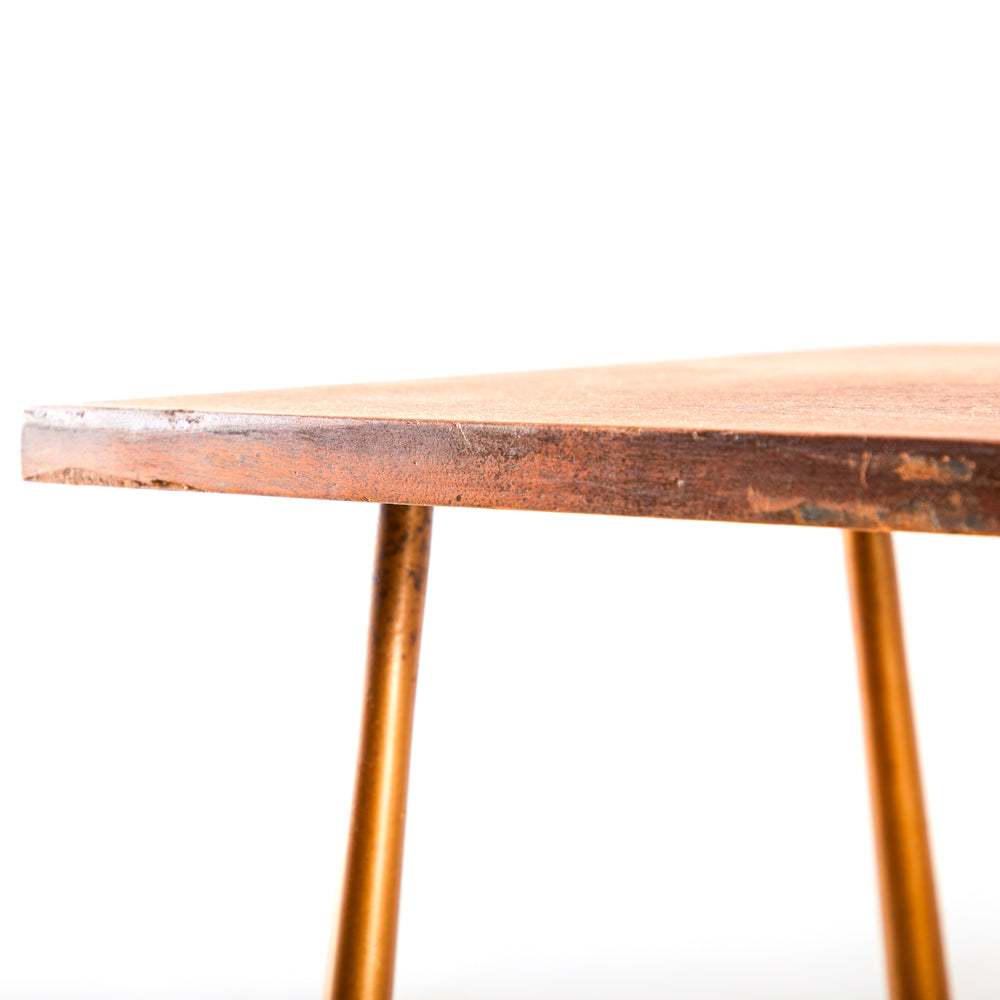 Wood End Table Record Holder