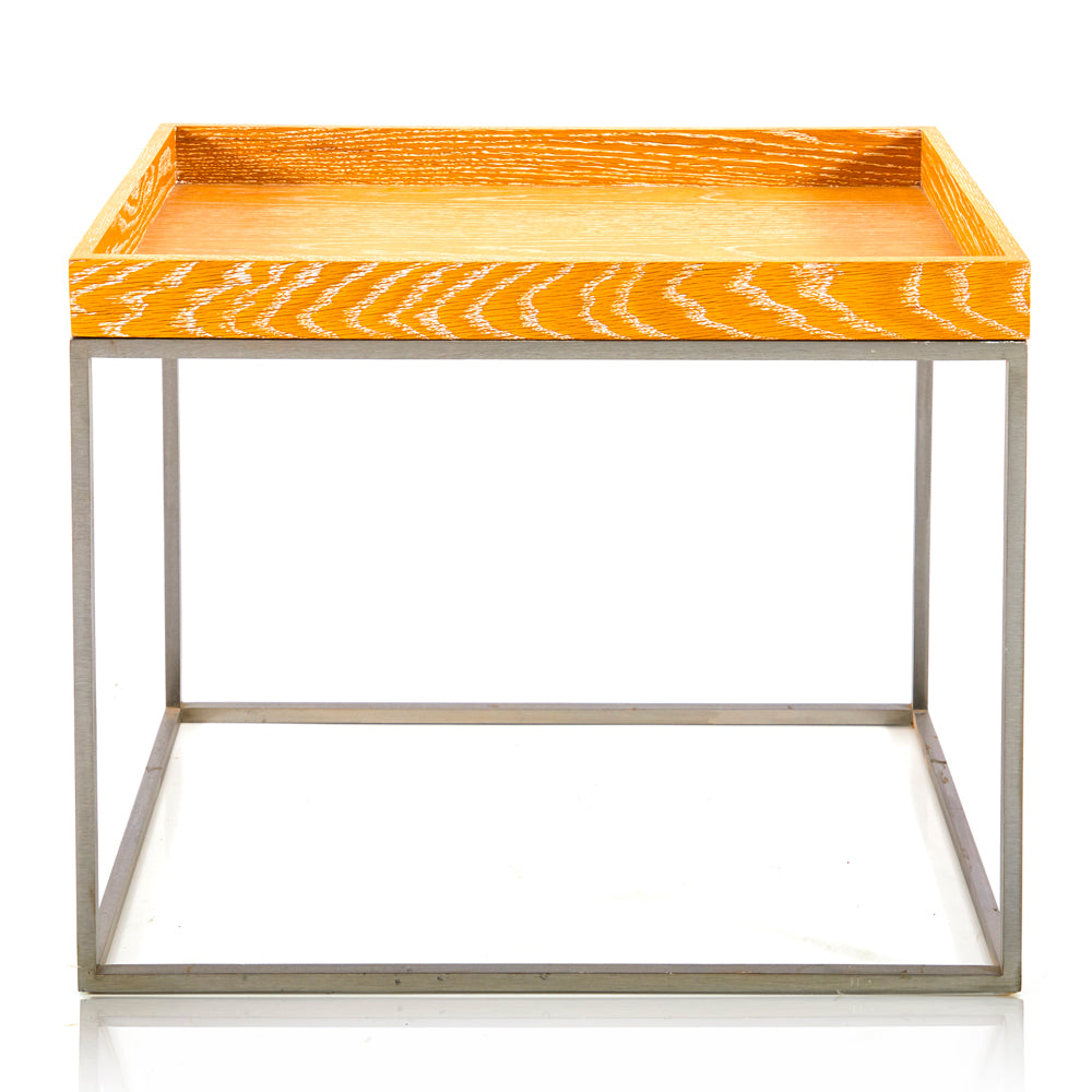 Wood Tray Side Table - Short