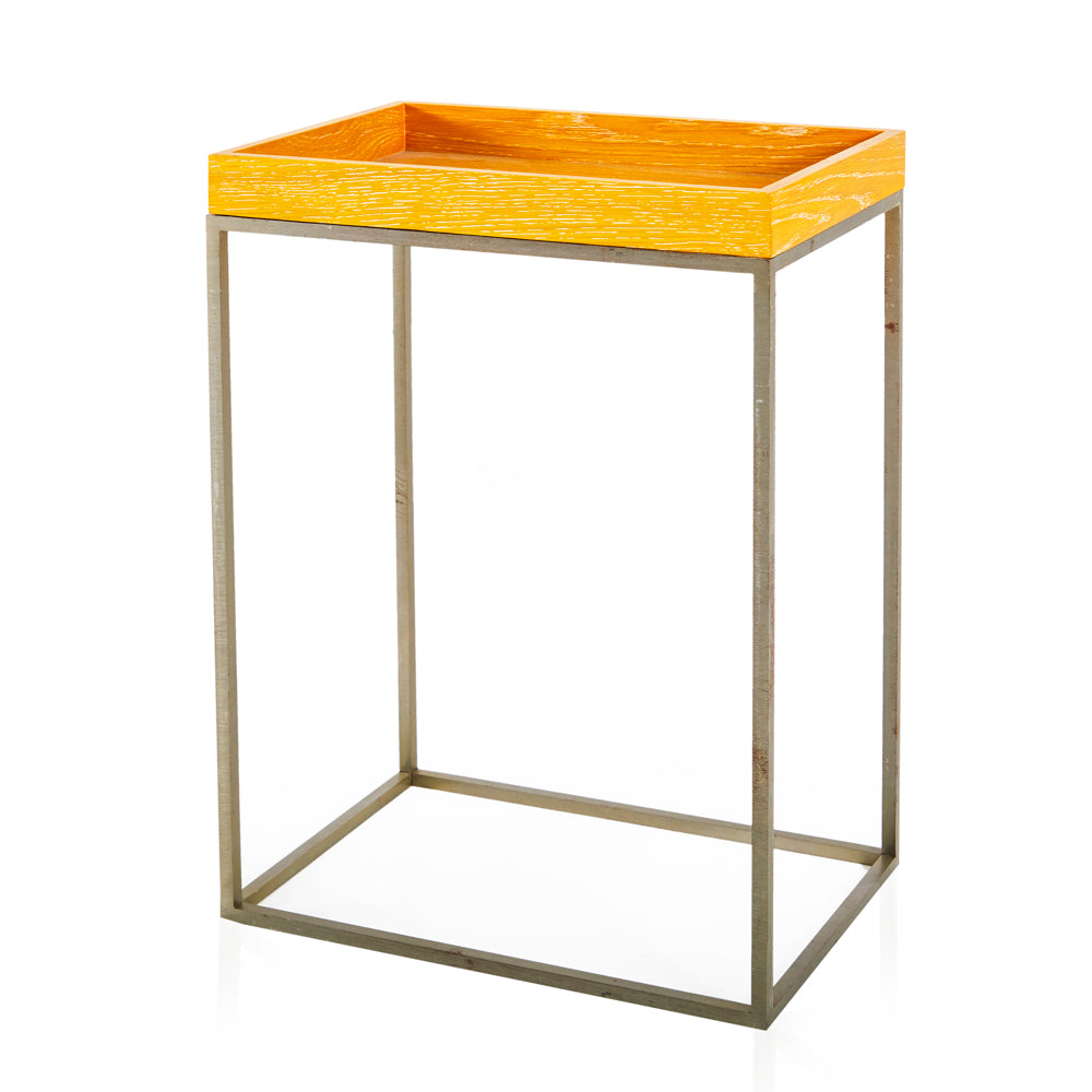 Wood Tray Side Table - Tall 2