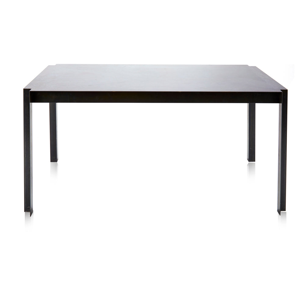 Black Steel Contemporary Dining Table
