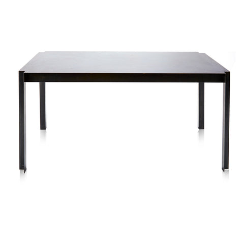Black Steel Contemporary Dining Table