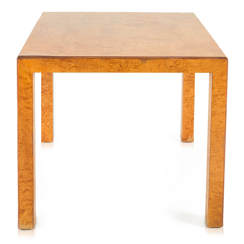 Small Burl Wood Square Dining Table