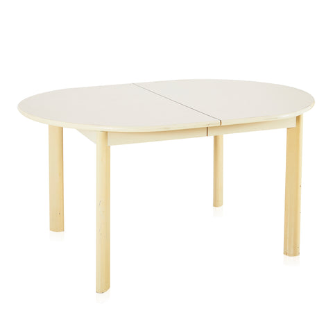 Off-White Lacquer Oval Dining Table