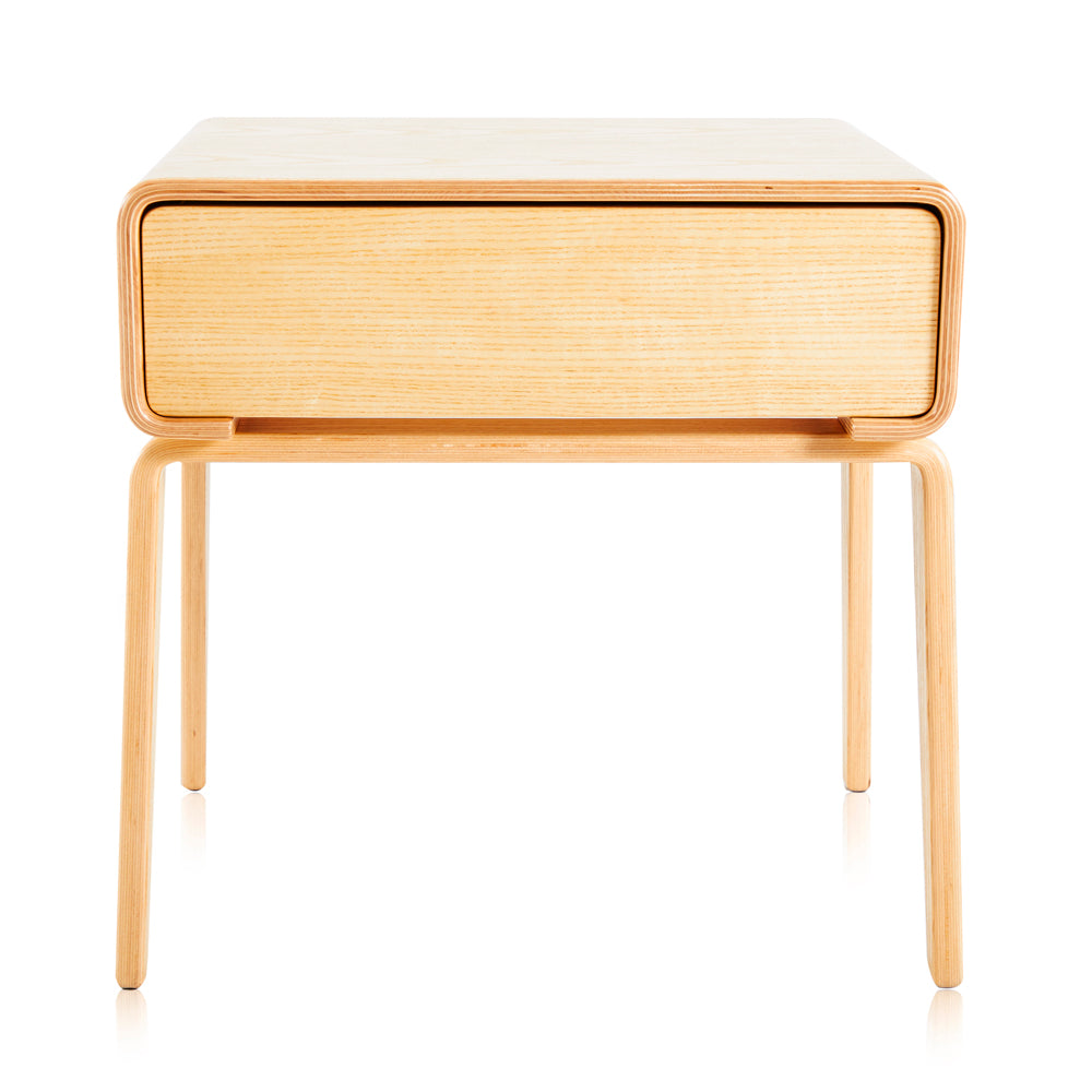 Smooth Light Wood Bedside Table
