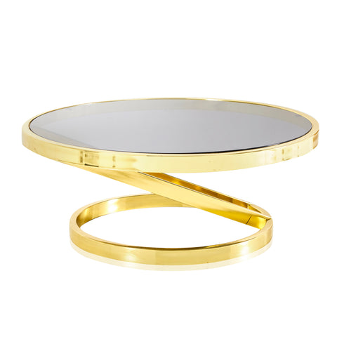 Gold 80's Deco Coffee Table