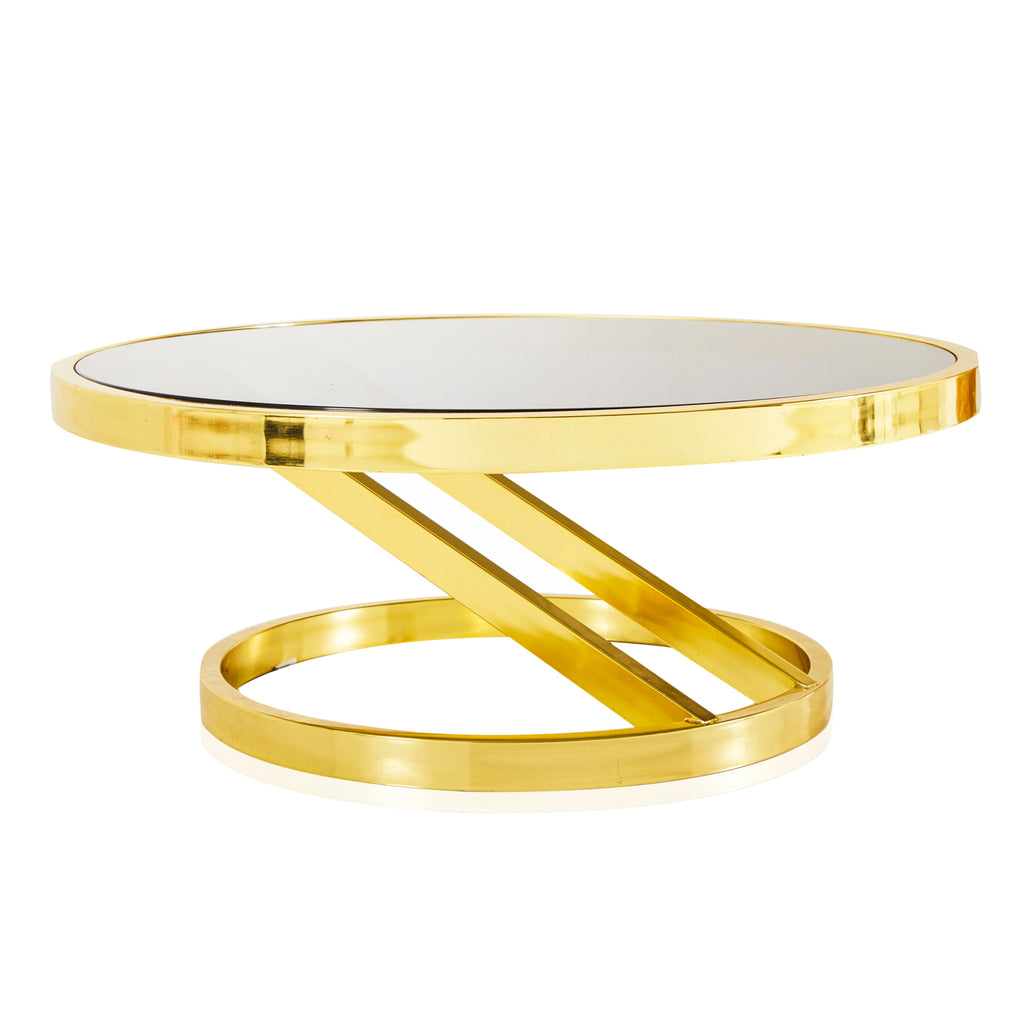 Gold 80's Deco Coffee Table