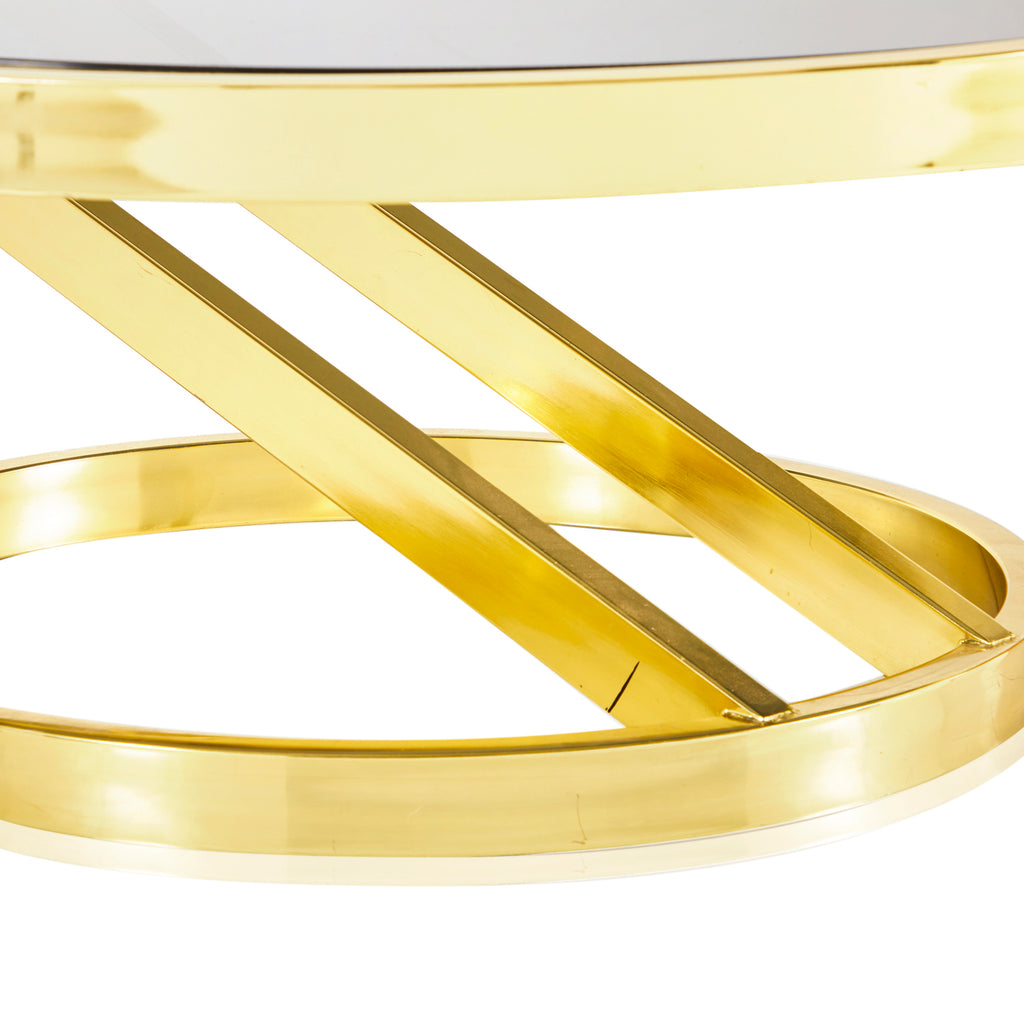 Gold 80's Deco Coffee Table