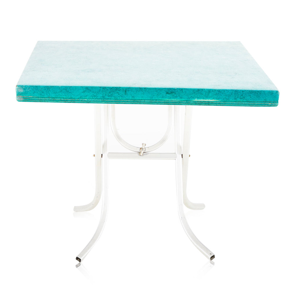 Turquoise & Metal Poker Table