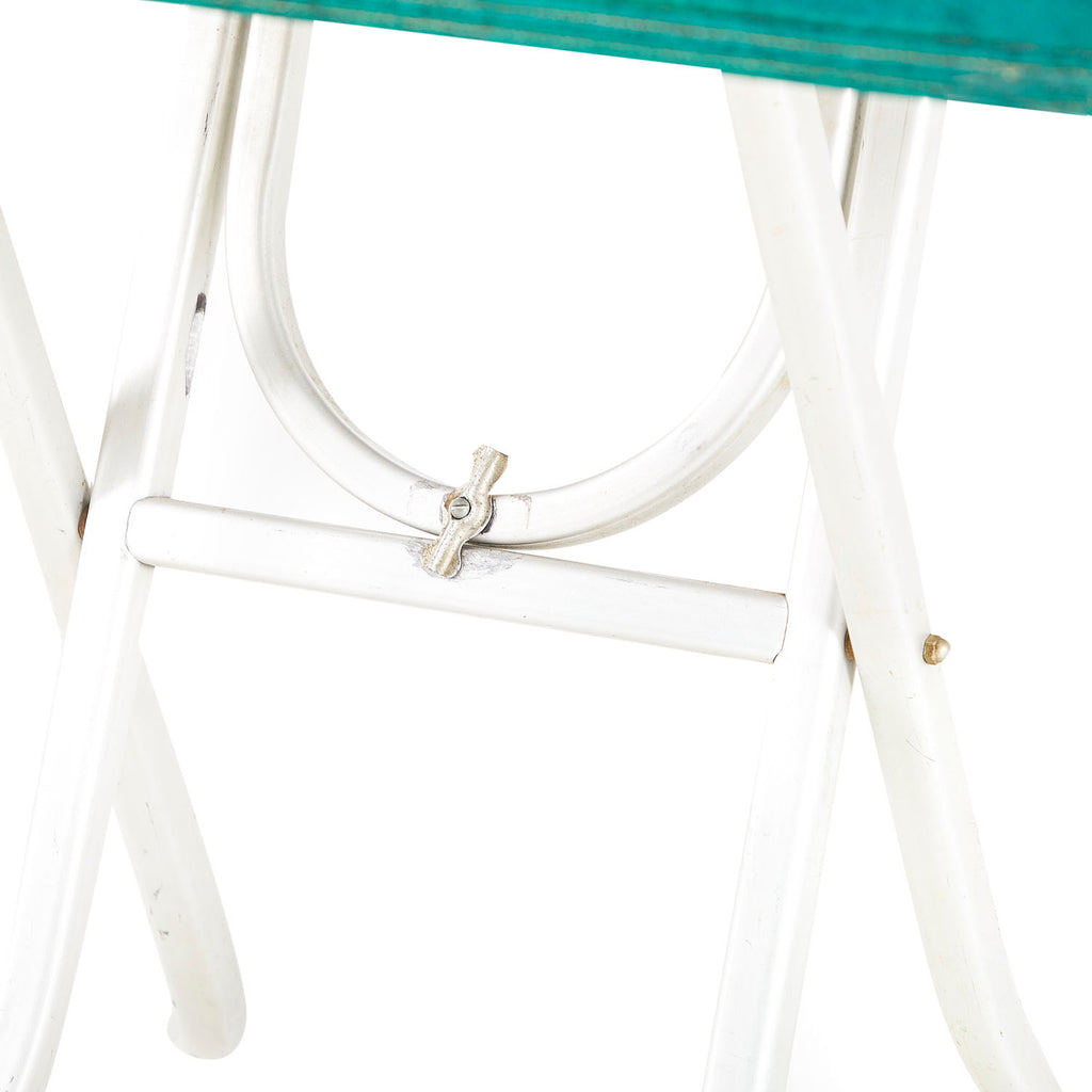 Turquoise & Metal Poker Table