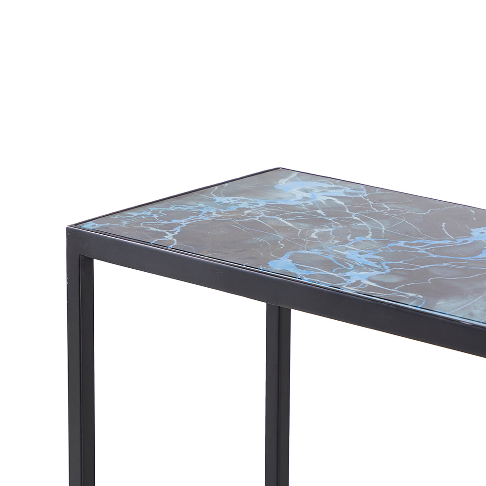 Blue & Black Lightning Coffee Table