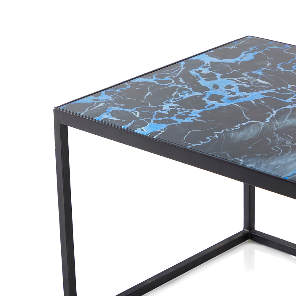 Blue & Black Lightning Coffee Table