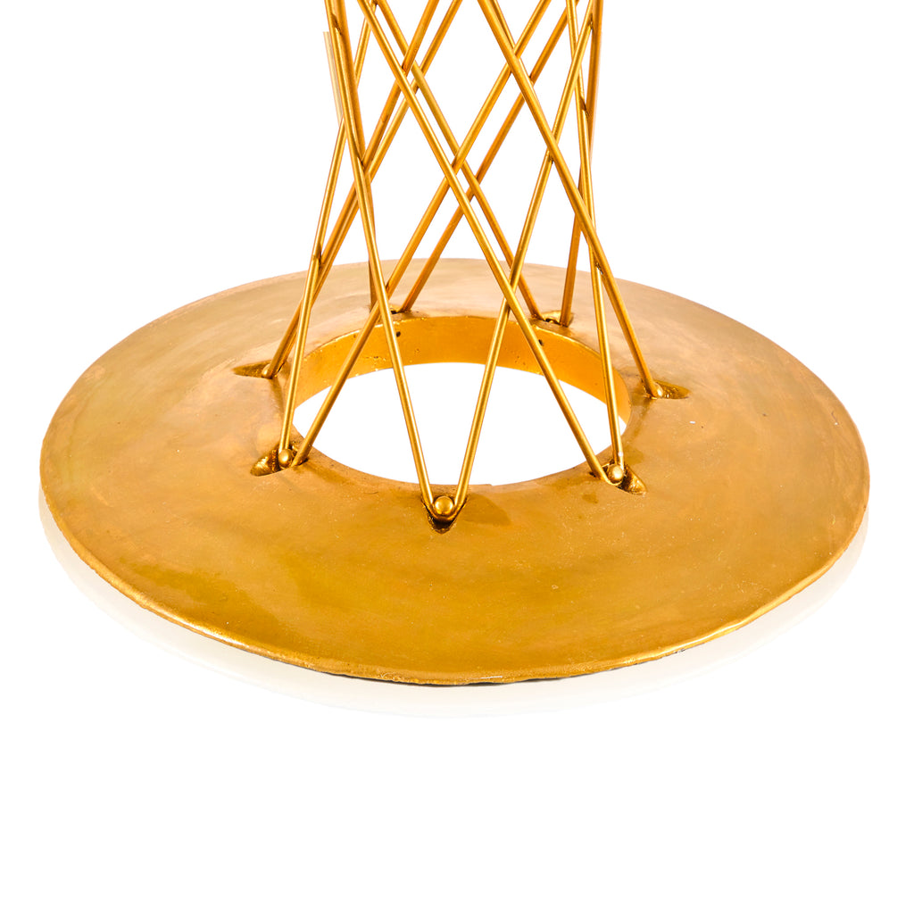 Tall Gold Resin Top Console Table