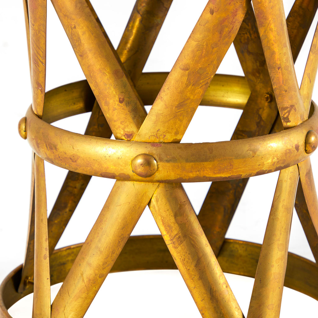 Gold Drum End Table