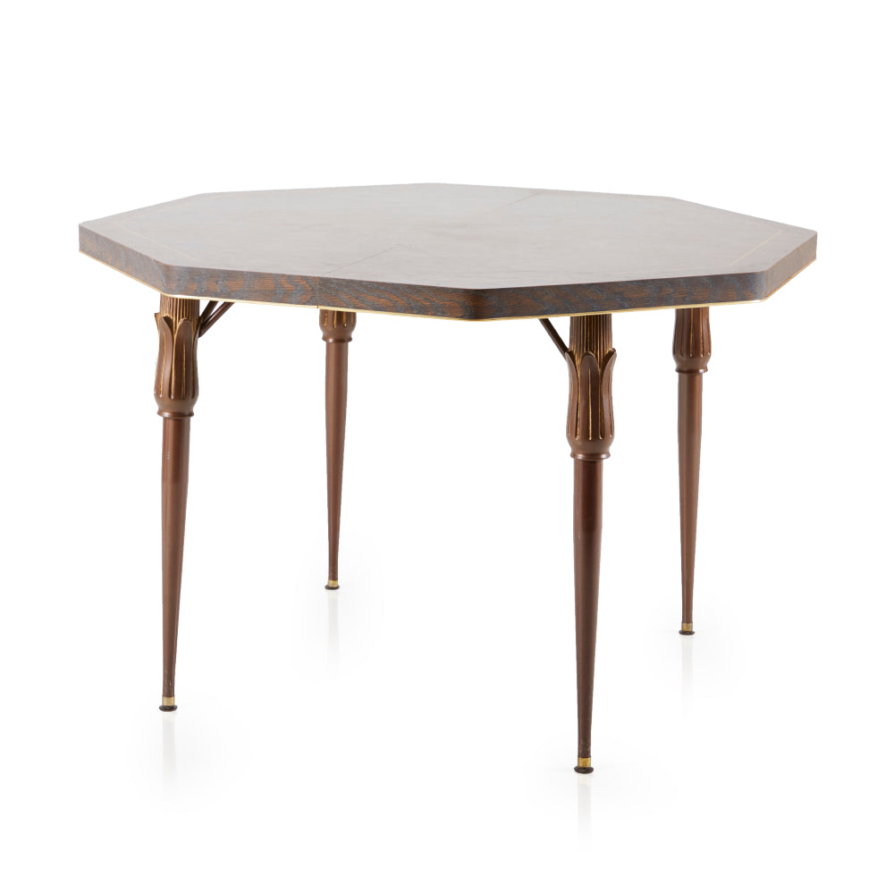 Dark Brown Laminate Octagon Kitchen Table
