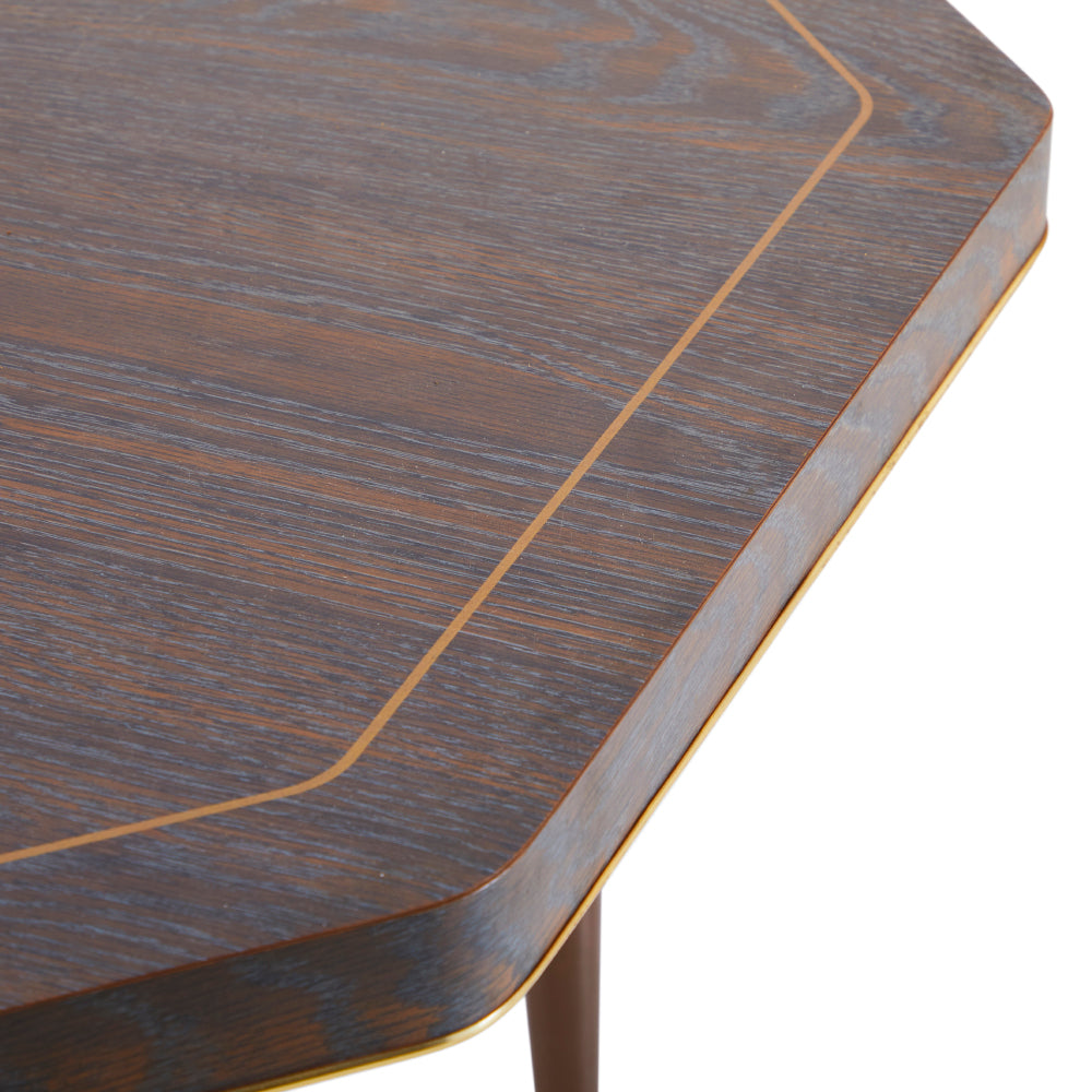 Dark Brown Laminate Octagon Kitchen Table