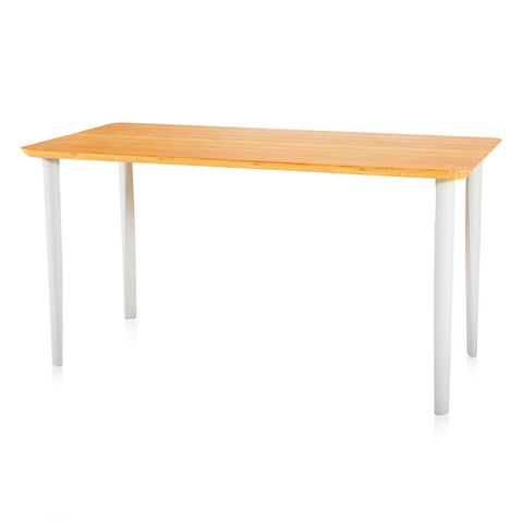Lightweight White + Wood Desk Table