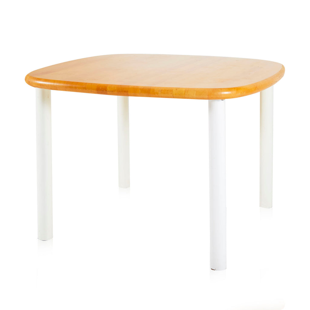 Wood & White Legged Kitchen Table