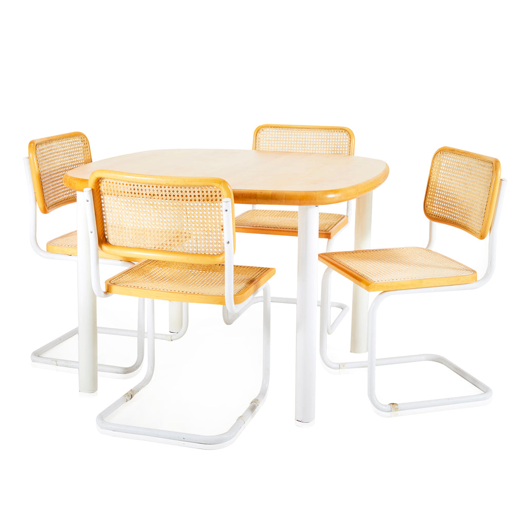 Breuer Dining Side Chair - Natural Wood and Chrome
