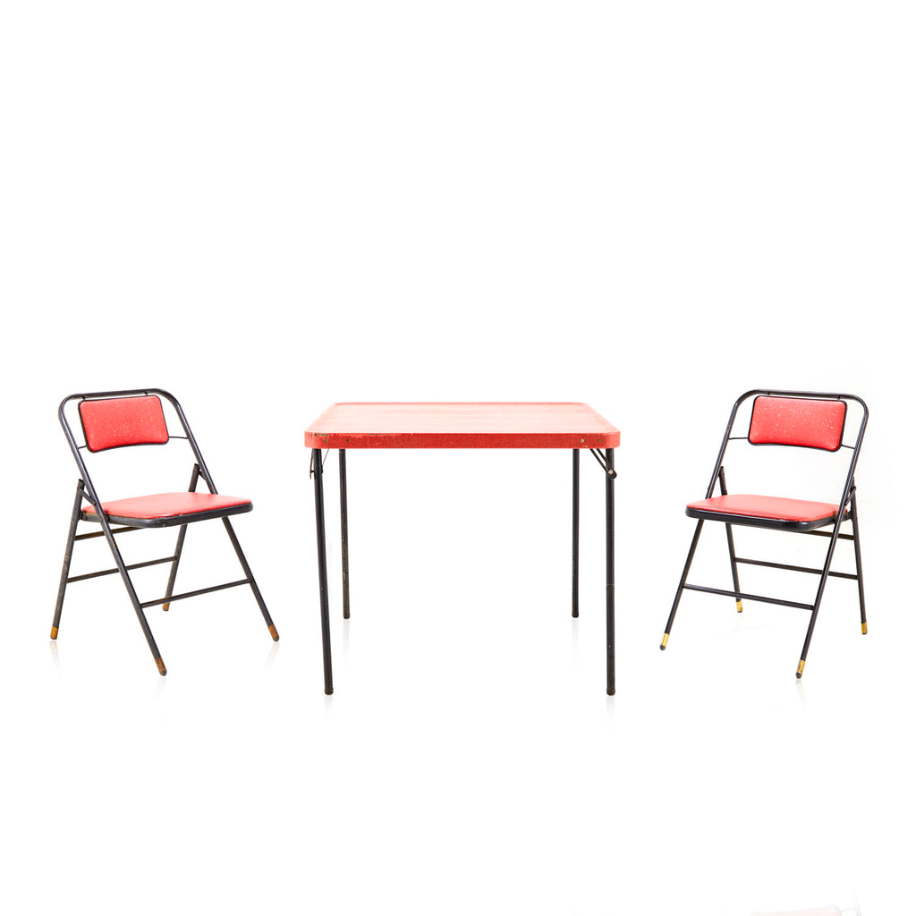 Speckled Red Folding Card Table